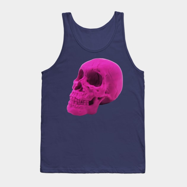 Pink Skull Tank Top by JonHale